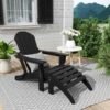 xdhzh8jea9euxpr1ny8c.jpg Outdoor Adirondack Chair & Ottoman Set – Black